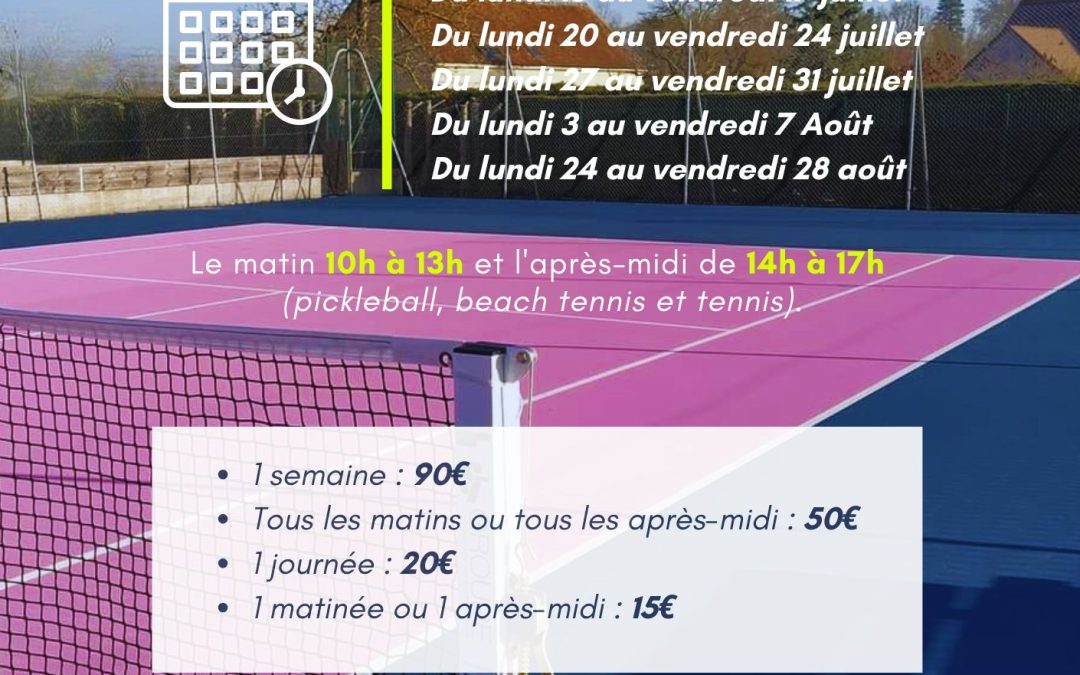 Stages de tennis pendant les vacances d&rsquo;été